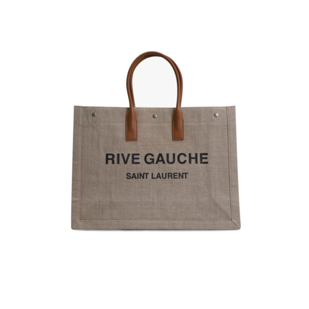 Y51 RIVE GAUCHE LARGE TOTE BAG IN PRINTED CANVAS AND LEATHER SNT41735 (48*36*16cm) Master Quality